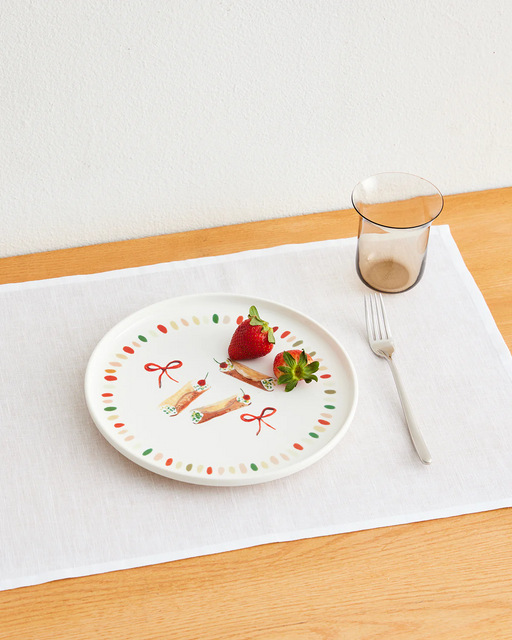Idda Studios x Bed Threads 'Canolli' Ceramic Dinner Plate