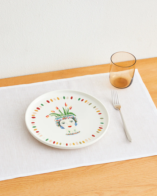 Idda Studios x Bed Threads 'Testa Di Moro' Ceramic Dinner Plate