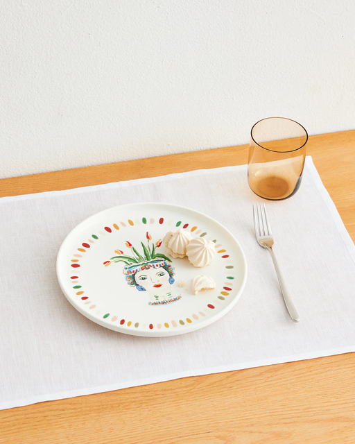 Idda Studios x Bed Threads 'Testa Di Moro' Ceramic Dinner Plate