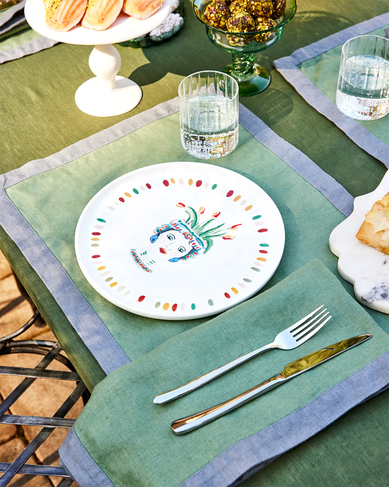 Idda Studios x Bed Threads 'Testa Di Moro' Ceramic Dinner Plate