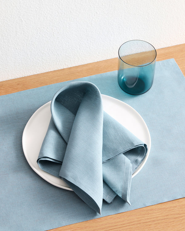 Lagoon 100% French Flax Linen Napkins (Set of Four)