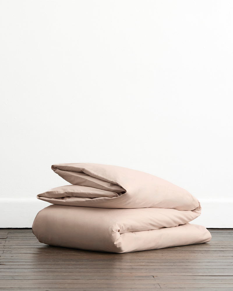 Oyster & Graphite 100% Organic Cotton Percale Bedding Bundle