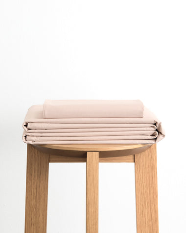 Oyster 100% Organic Cotton Percale Sheet Set