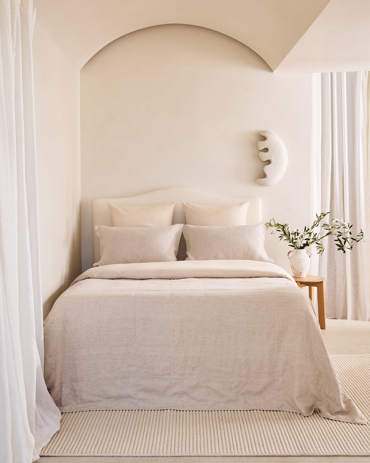 100% Pure Linen Bed Sheet – French Flax Organic Natural Plain – 150x210cm
