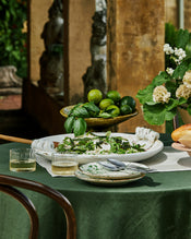 Olive 100% French Flax Linen Tablecloth - view