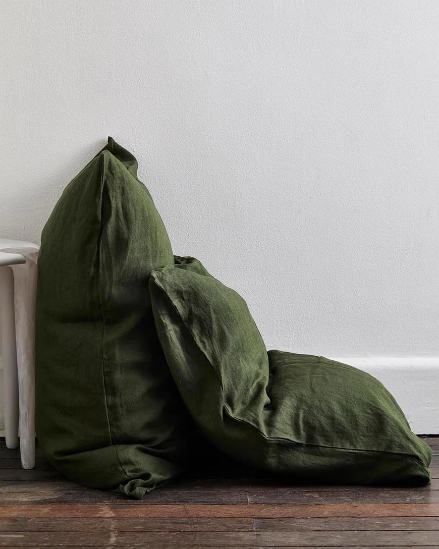 Olive & Oatmeal & White Stripe Bedding Bundle