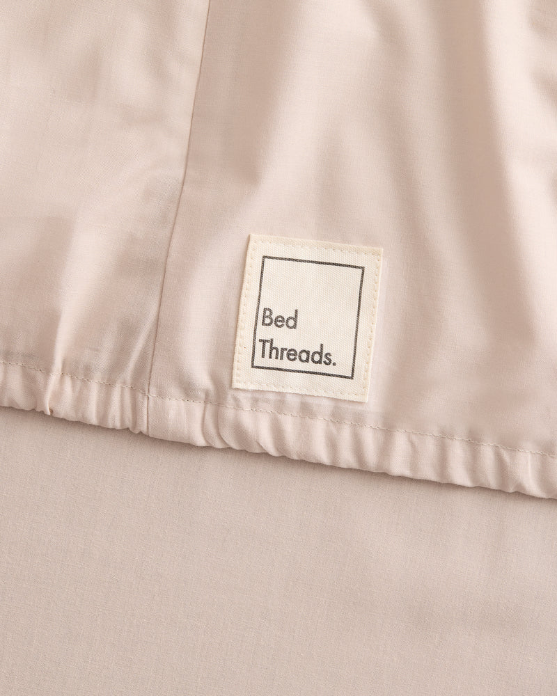 Oyster 100% Organic Cotton Fitted Sheet