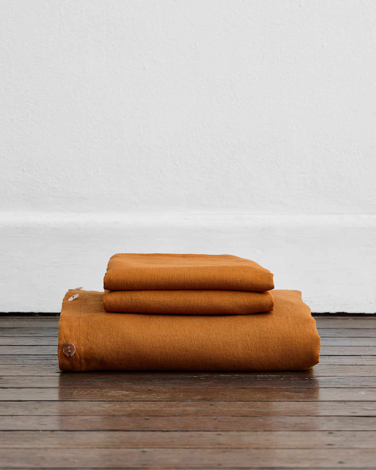 Rust 100% French Flax Linen Duvet Cover Set – Bed Threads