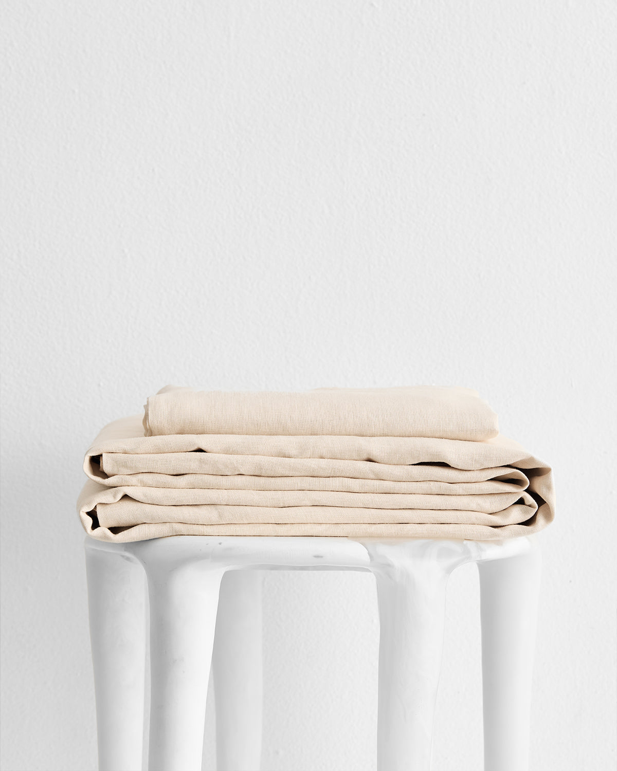 100% French Flax Linen Sheet set- Ginger Gingham