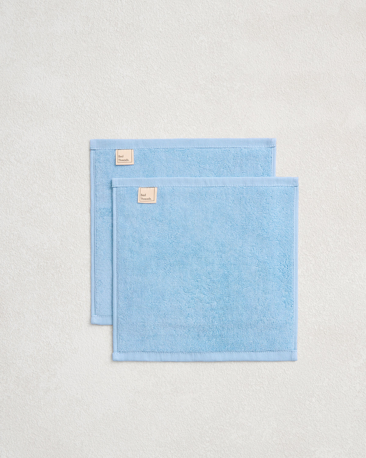 Sky 100% Cotton Terry Face Washers (Set of Two) – Bed Threads