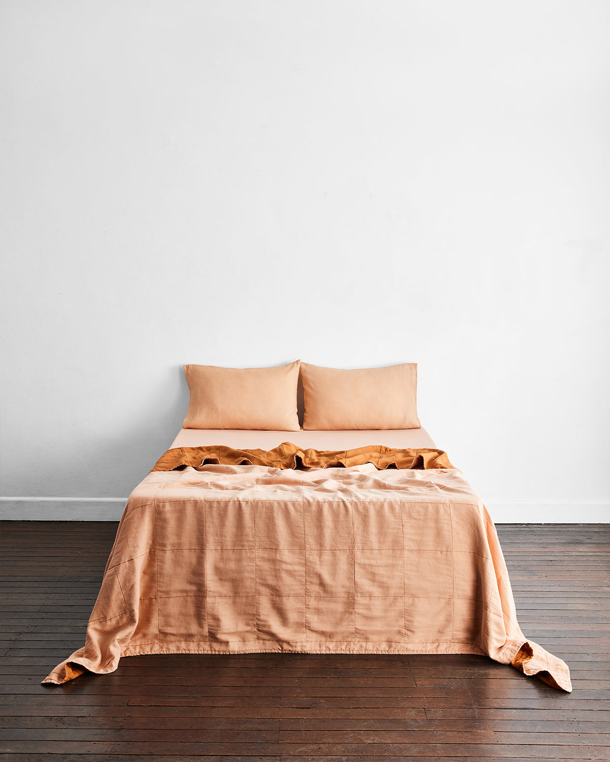 Terracotta & Rust 100% French Flax Linen Quilt Set – Bed Threads