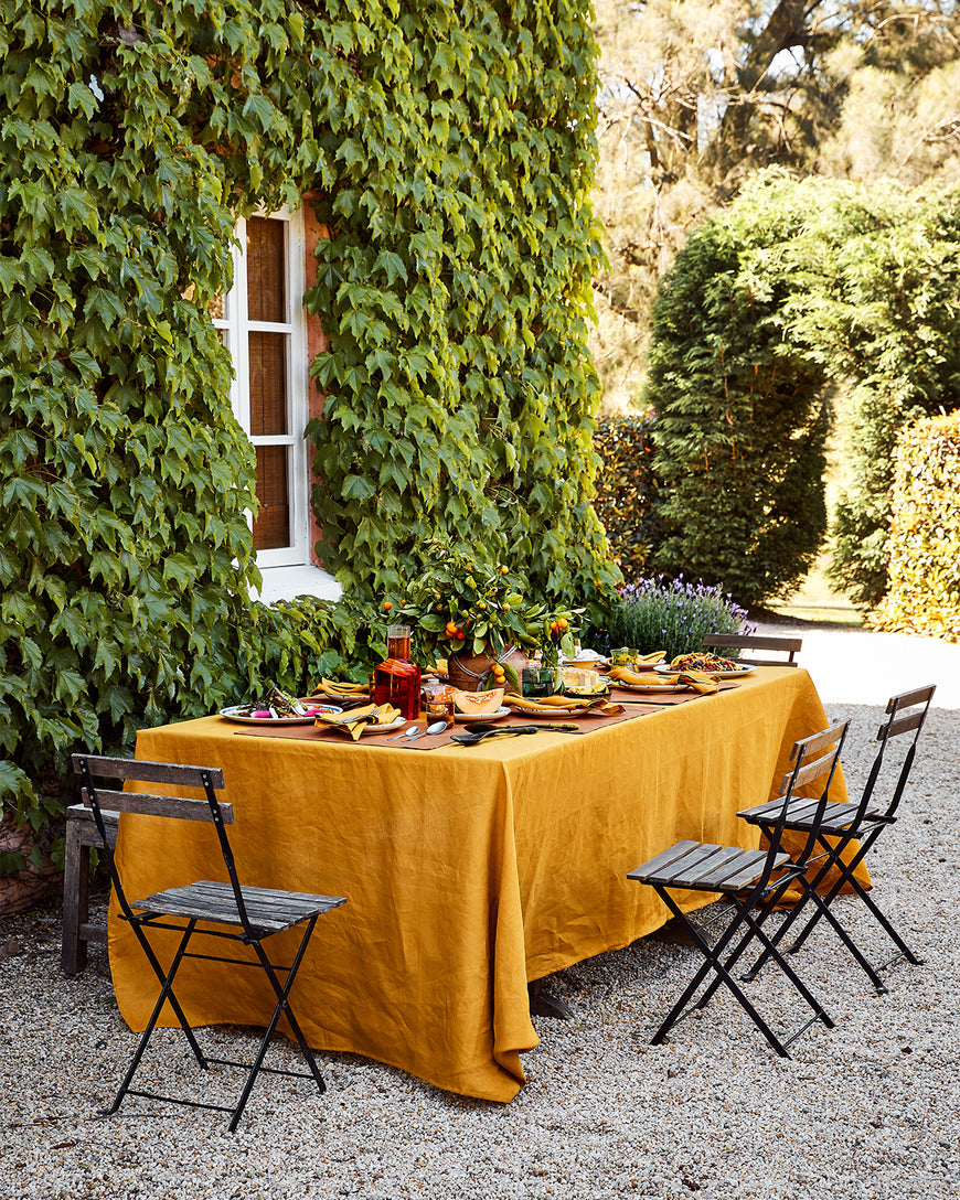Turmeric Napkins (Set of Four) 100% French Flax Linen