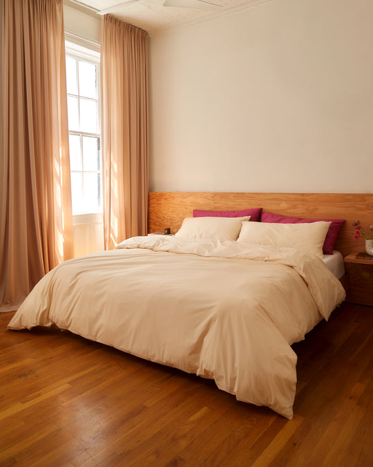 Vanilla 100% Organic Cotton Percale Duvet Cover
