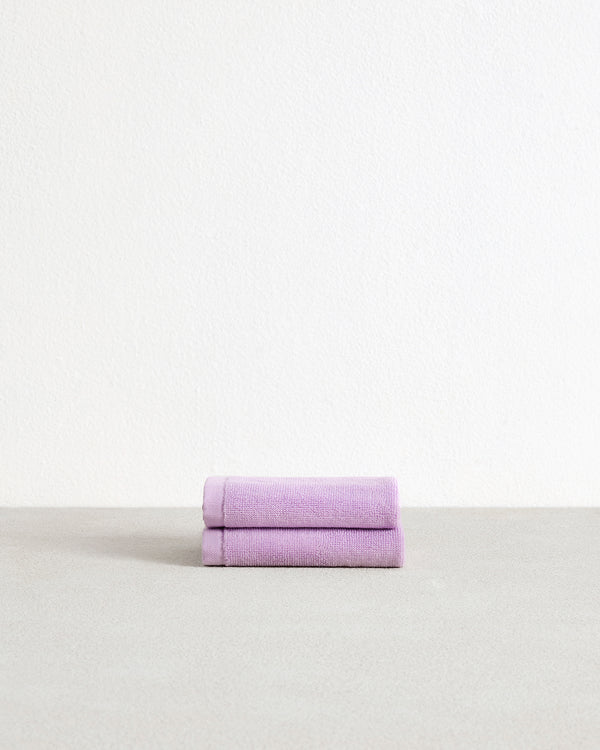 Violet 100% Cotton Terry Face Washers (Set of Two)