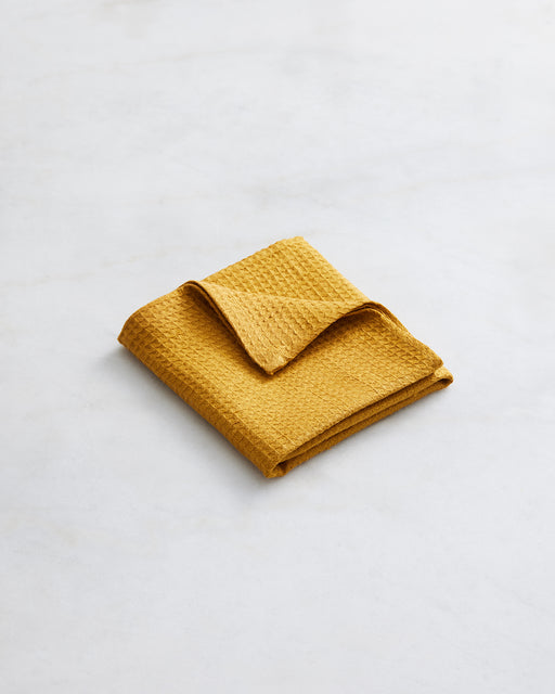 Turmeric 100% French Flax Linen Waffle Hand and Face Towel