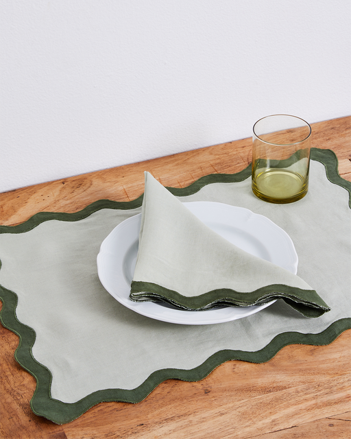 Set of 4 Belíssima Flax Linen Placemats – Goldenrod - Ballard Designs