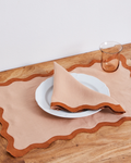 Terracotta & Rust  Scalloped Napkins (Set of Four)