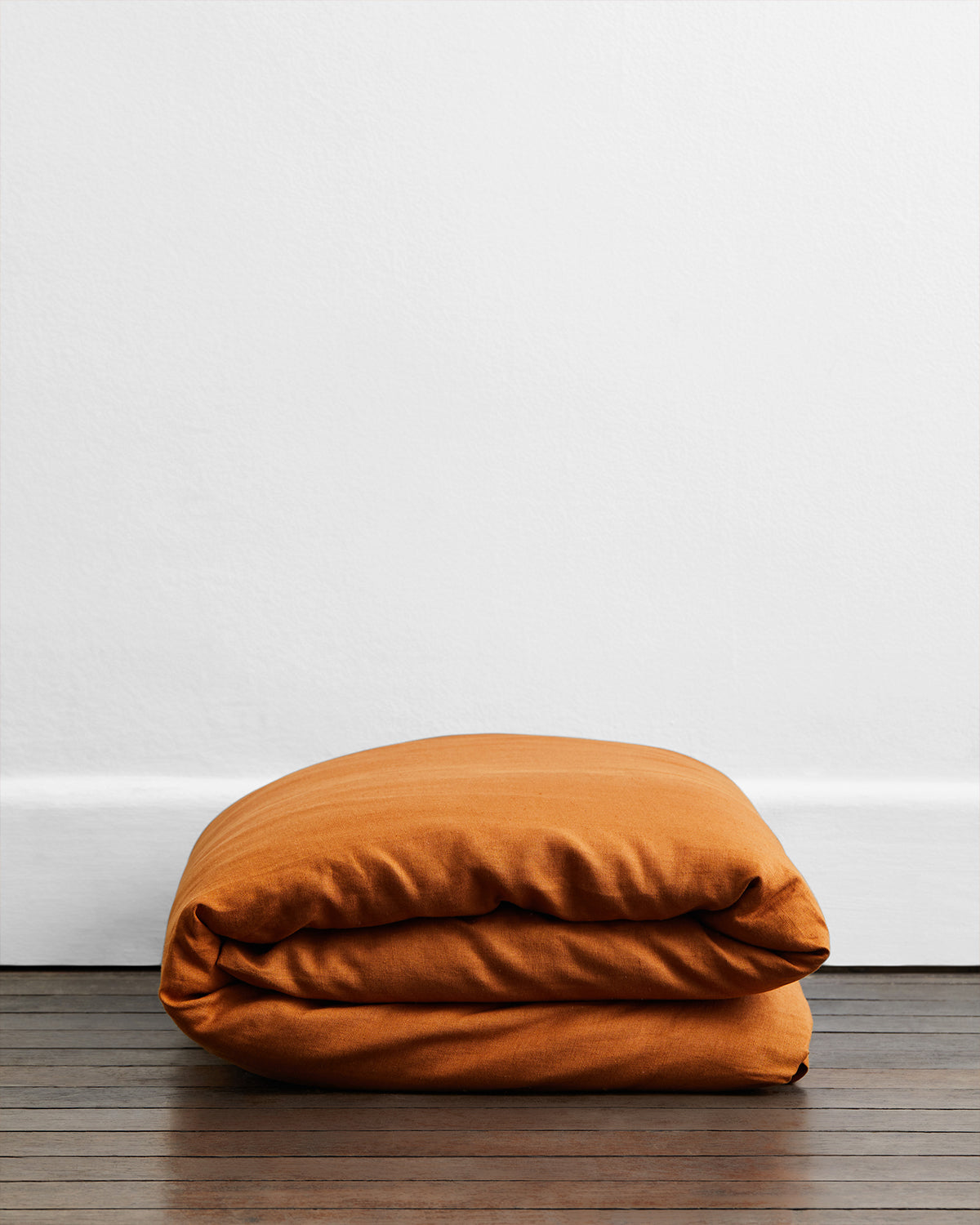 Rust 100% French Flax Linen Duvet Cover – Bed Threads