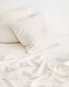 Rust Stripe 100% French Flax Linen European Pillowcases (Set of Two)