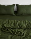 Olive 100% French Flax Linen Pillowcases (Set of Two)