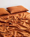 Rust 100% Flax Linen Sheet Set