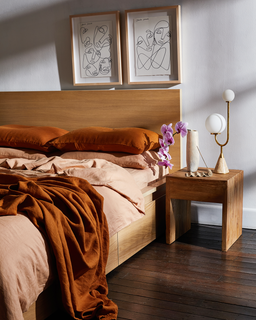 Rust 100% French Flax Linen Throw – Bed Threads