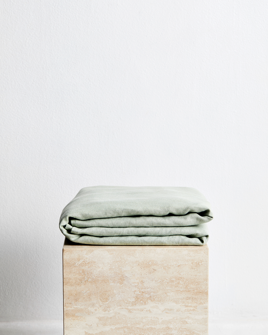 Sage 100% French Flax Linen Throw