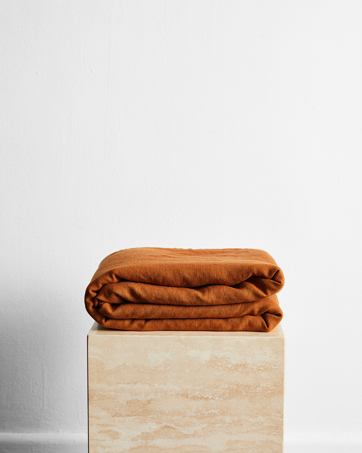 Rust 100% French Flax Linen Throw – Bed Threads