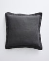 Charcoal 100% French Flax Linen Cushion Cover