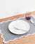 Mineral & Lilac 100% French Flax Linen Scalloped Placemats (Set of Four)