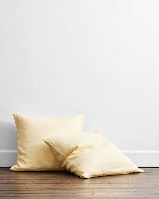 Limoncello 100% French Flax Linen European Pillowcases (Set of Two)