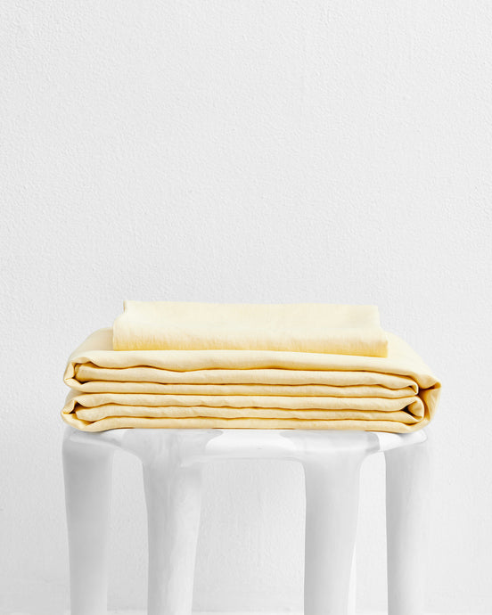 Limoncello 100% Flax Linen Sheet Set