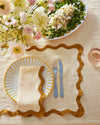 Limoncello & Turmeric 100% French Flax Linen Scalloped Placemats (Set of Four)