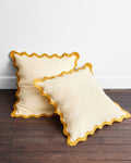 Limoncello & Turmeric  Scalloped European Pillowcases (Set of Two)