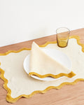 Limoncello & Turmeric  Scalloped Napkins (Set of Four)