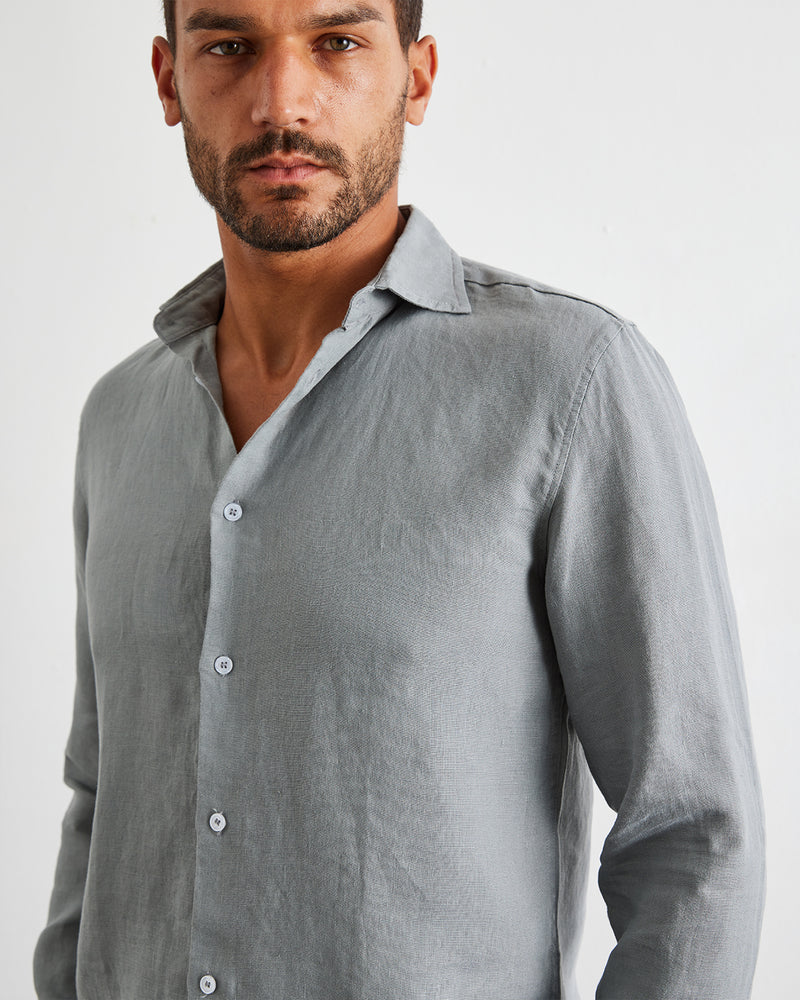 Mineral 100% French Flax Linen Men's Long Sleeve Shirt