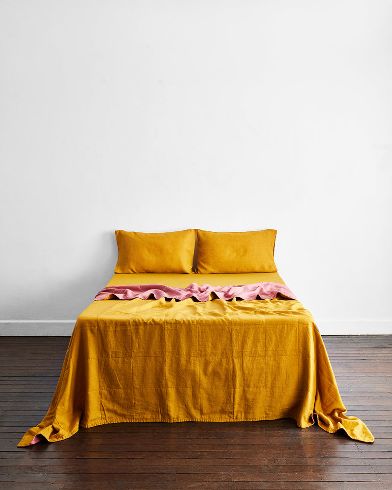 Terracotta & Rust Two-Tone Quilt