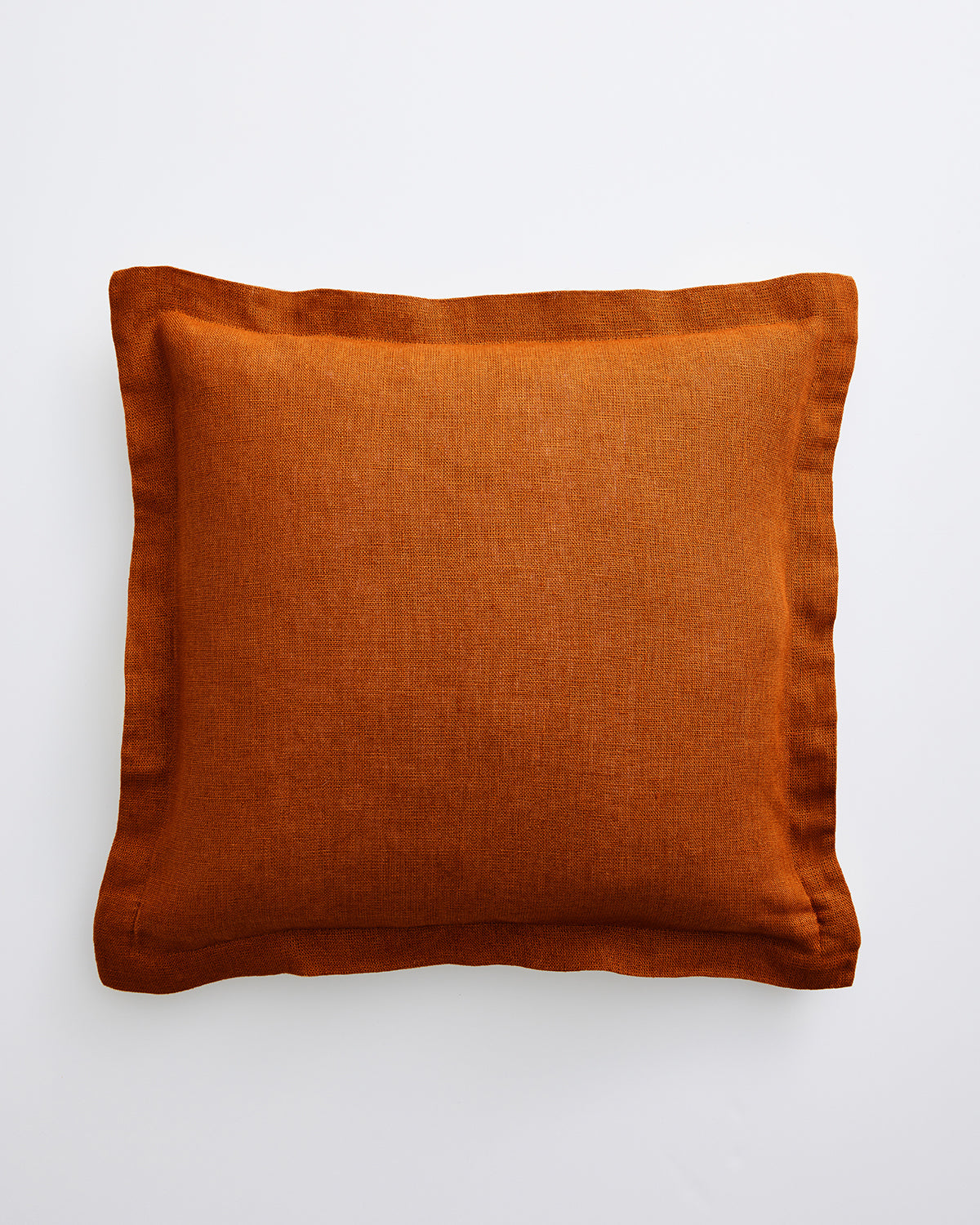 Rust French Flax Linen Cushion Cover - Bed Threads