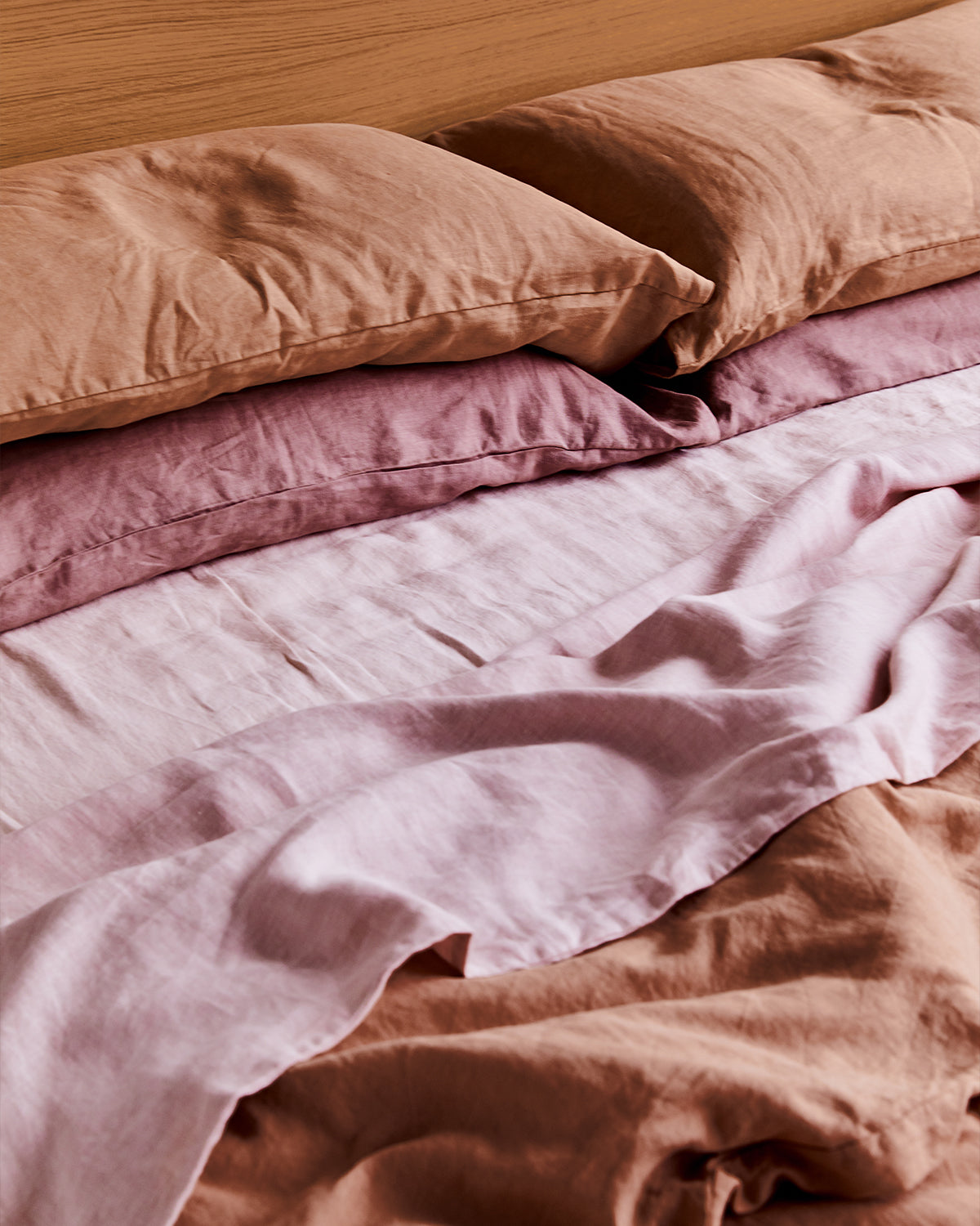 Linen Roots Sheets 100% French Flax Linen Flat Sheet - Rosewater | Bed Threads